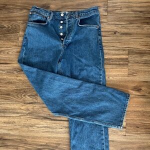 Denim Forum Blue Straight Leg Jeans